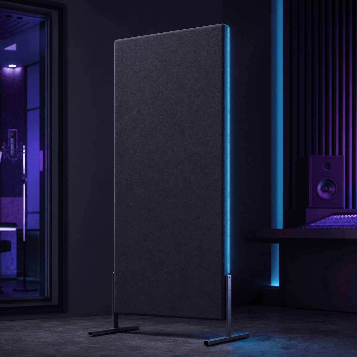 Freestanding Acoustic Panel — Set it down, hit record, pack it away.